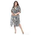 thumbnail image 1 of Vestido Largo Animal Print Roman Fashion Tallas Extras 1765 Negro Animal Print 40, 1 of 6