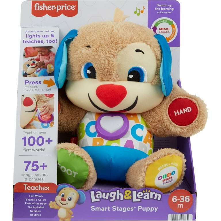 Fisher Price Laugh Learn Smart Stages Puppy Musical Plush Toy for Infants and Toddlers