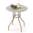 thumbnail image 1 of Gymax 27.5'' Outdoor Bistro Table PE Rattan Round Patio Side Table w/ Heavy Duty Metal Frame, 1 of 10