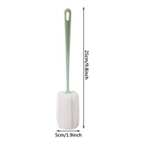 Tswift Long-Handle Sponge Bottle Brush, 10 Inch Reach for teen Bottles, Tumblers, Vases, Soft Pp Sponge Head, Non-Scratch Kitchen Cup Cleaner, 1Pc Long Handle Brush