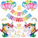 thumbnail image 1 of Kit de globos de lámina de látex con forma de unicornio, 36 unidades, para fiesta de cumpleaños, 1 of 1