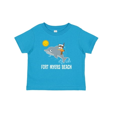 

Inktastic Fort Myers Beach Florida Dolphin Gift Baby Boy or Baby Girl T-Shirt