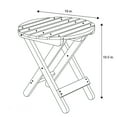 thumbnail image 5 of Shine Company Adirondack Round Cedar Wood Foldable Side Table in Black, 5 of 5
