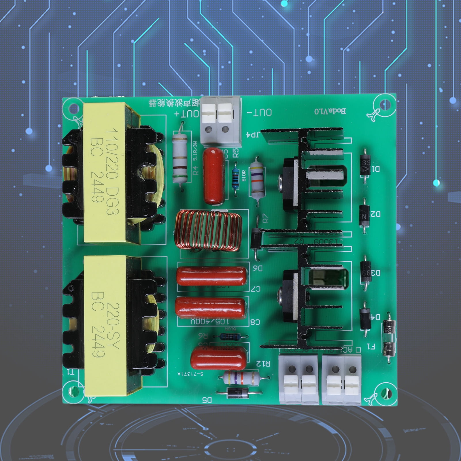 Ultrasonic Cleaner Circuit Board Kits, 150W 40KHz Power with 3 Transducers for Efficient Cleaning
