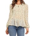 thumbnail image 3 of DYMADE Blouse Décontractée à Manches Longues et Col Rond Imprimé Floral pour Femmes, 3 of 5