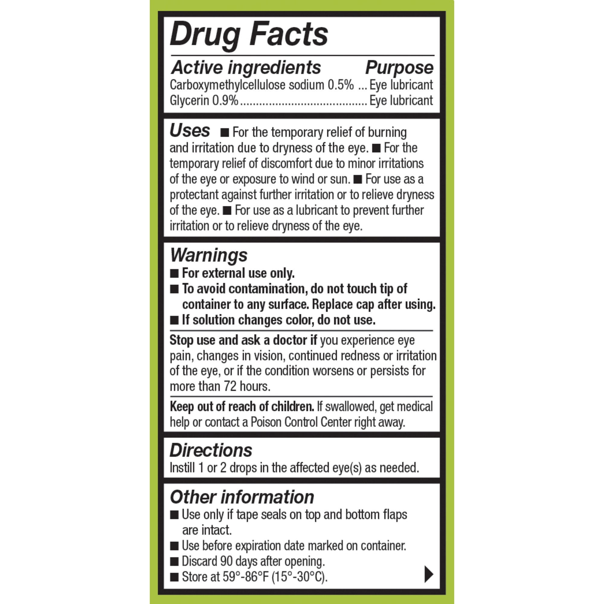 Refresh Relieva Lubricant Eye Drops, Sterile, 0.33 Oz - 3 Pack *EN