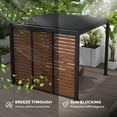 thumbnail image 4 of Mirador 111S Takasho Outdoor Pergola Aluminum Deco Wall Panorama 1/3 10' Side, Wood Grain (Not Pergola), 4 of 7