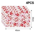 thumbnail image 4 of Ensemble de 4 Sets de table Réutilisables pour Décoration de table de Cuisine de la Saint-Valentin, 4 of 5
