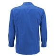 thumbnail image 2 of Men's Guayabera Long Sleeve Button Up Cuban Beach Casual Embroidered Dress Shirt (Royal Blue, 4XL), 2 of 3
