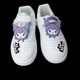 thumbnail image 1 of Zapatos de cuero azul Kuromi niñas lindos zapatos blancos para niños 2024 zapatillas nuevas de otoño e invierno, 1 of 5