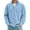 Blue, variant on Men's French Terry Crewneck Sweatshirt Stand Collar Zip Up Corduroy Shirt Jacket Long Sleeve Soft Textured Warm Casual Wear for Men Fall