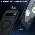 thumbnail image 4 of Magnetic Case for Google Pixel 8 Pro, Translucent Matte Anti-Fingerprint,Compatible with MagSafe,Slim Fit Shockproof Protective Phone Case for Pixel 8 Pro Case (Black), 4 of 6