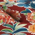 thumbnail image 6 of Jordan Manufacturing 18" x 18" Colsen Berry Red Floral Square Tufted Contoured Outdoor Wicker Seat Cushion (2 Pack), 6 of 12