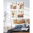 thumbnail image 2 of Drsoum Bohemia Plant Art Wall Decor Natural Framed Boho Wall Printing Abstract with Leaf & Sun Lines Bedroom Living Room Decor 8x10in4pcs, 2 of 6