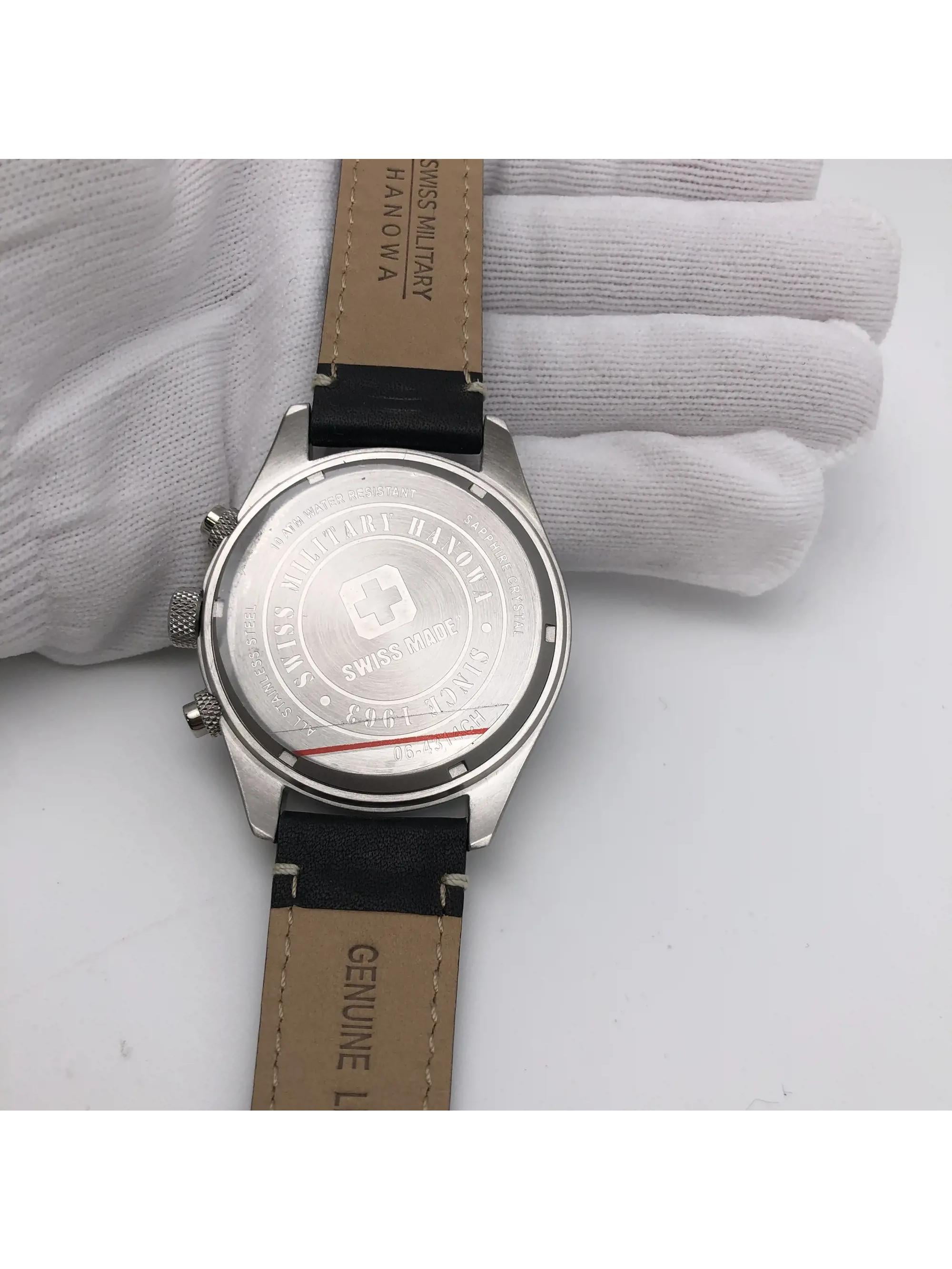 SWISS MILITARY HANOWA 腕時計 ブラック Swiss Military Hanowa Swiss Made Mens Watch Flagship X
