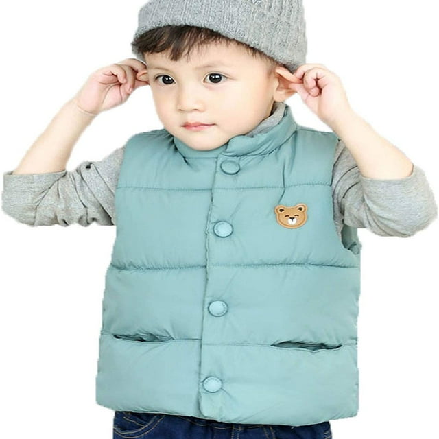LANBAOSI Boy Puffer Vest Toddler Winter Down Vest Lightweight Sleeveless Jacket 5T
