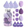 thumbnail image 3 of 15-Piece Ultimate Makeup Brush Set - Pro Flawless Foundation Application Kit for Liquid, Powder, Cream - Suitable for All Skin Types, Includes Powder Puffs, Mini Puffs, Beauty Blenders, Mini Sponges,, 3 of 5