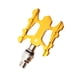 thumbnail image 2 of Eigraketly Pedales de bicicleta Accesorios para bicicletas profesionales Liberación rápida Plegable Aleación de aluminio Ciclismo Pedal Reemplazo Negro Ciclismo Dorado Eigraketly OD024280-04, 2 of 6