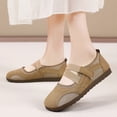 thumbnail image 5 of longantii Wide Toe Box Flats Shoes Breathable Mesh Panel Mary Jane Shoes Non Slip Flats Sneakers Footwear Walking Shoes Casual Comfortable Loafers 2026 Khaki, 5 of 6
