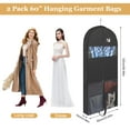 thumbnail image 2 of Abaima 2 Pack 60'' Garment Bags for Travel,4" Gusseted Foldable Garment Bags for Hanging Clothes,Heavy Duty Dress Suit Bag with Pockets,Waterproof Garment Bags for Shirts,Coats,Dresses, 2 of 7