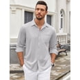 thumbnail image 2 of COOFANDY Men Long Sleeve Button Down Shirts Wrinkle Free Dress Shirts Untucked Shirts, 2 of 6