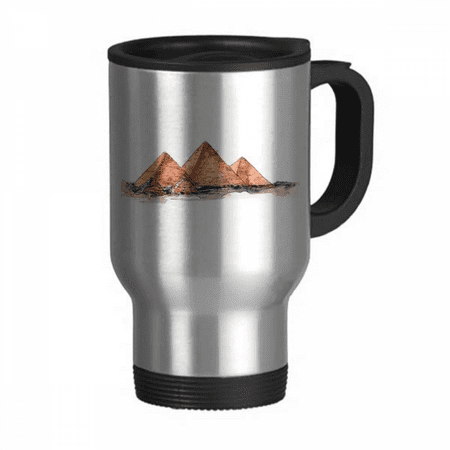 

Egypt Pyrad of Gaza Art Deco Fashion Travel Mug Flip Lid Stainless Steel Cup Car Tumbler Thermos