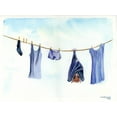thumbnail image 2 of Shefranov, Olga 24x19 White Modern Wood Framed Museum Art Print Titled - Clothesline II, 2 of 4