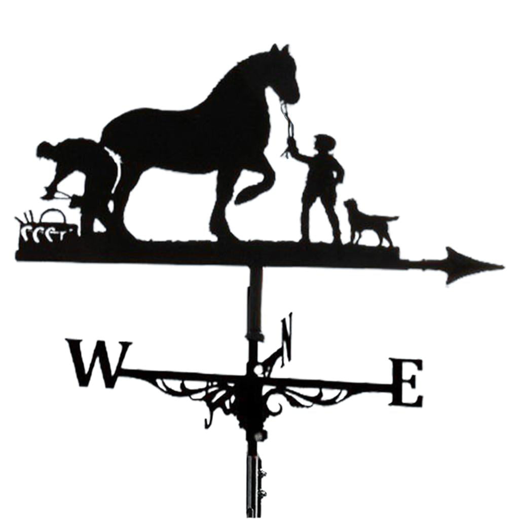 4 Foot Tall Classic 3 In 1 Weathervane Center Garden Stake 