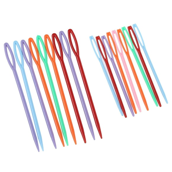 18 pcs Plastic Hand Sewing Yarn Darning Tapestry Needles Craft 9.3cm; 7cm each 9Pcs
