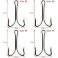 thumbnail image 6 of 100pcs Fishing Typical Double Hook High Carbon Steel Small Fly Tying Fishing Hooks Open Shank Double Frog Hook (8#), 6 of 6
