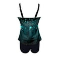 thumbnail image 5 of DHFJKG High Waisted Tankini Sets For Women 2 Piece Swimsuits Floral Tropical Print Swim Tank Top With Shorts Bottom Tummy Control Holiday Beachwear, 5 of 6