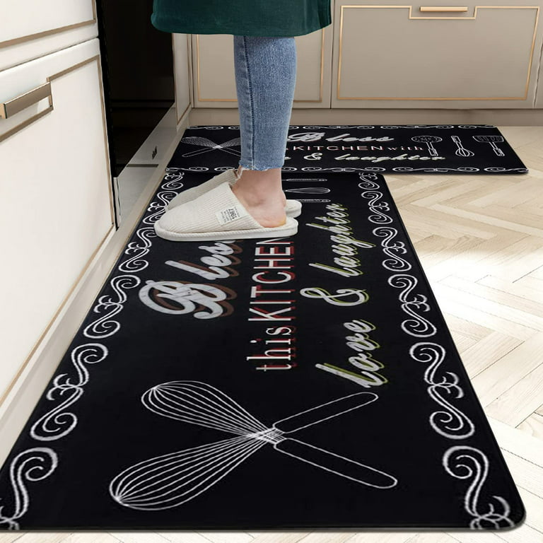 Boho Anti Fatigue Kitchen Mats for Floor 2 Piece Set Cushioned