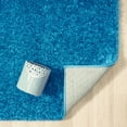 thumbnail image 4 of Luxe Weavers Plush Collection Thick Turquoise Fluffy Shag Area Rug 5x7, 4 of 7