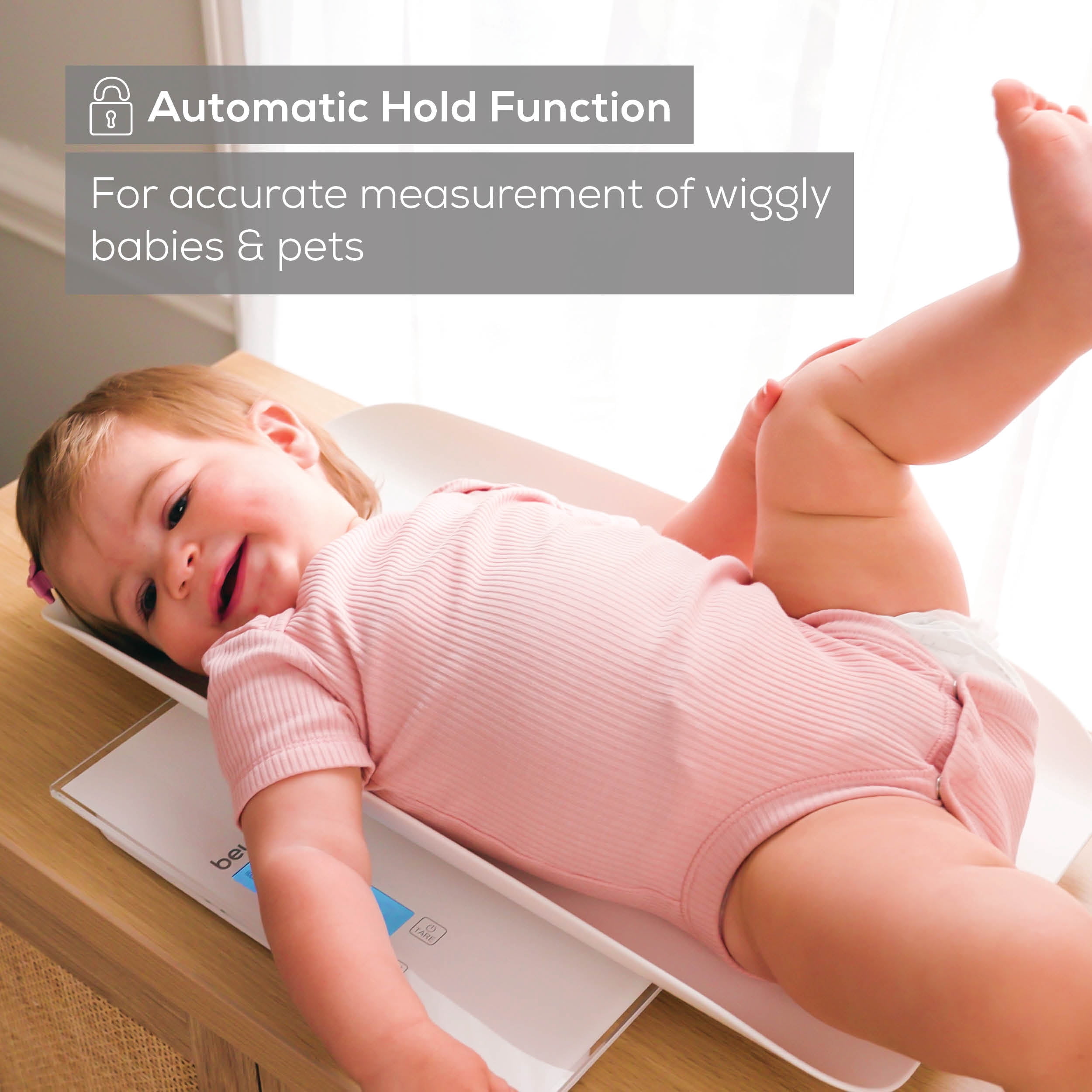 Beurer Multifunctional Baby Scale for Infants, Kids, Adults, and Pets, BY82