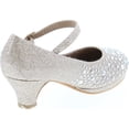 thumbnail image 5 of Dana 58K Little Girls Rhinestone Heel Platform Dress Pumps, 5 of 7