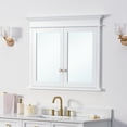 thumbnail image 3 of ANGELES HOME 40" x 32" Bathroom Medicine Cabinet with 6-Tier Adjustable Shelves, Recessed Solid Wood Medicine Cabinet with Mirrors, Wood Mirror Cabinet with 2 Soft-Close Door, White, 3 of 10