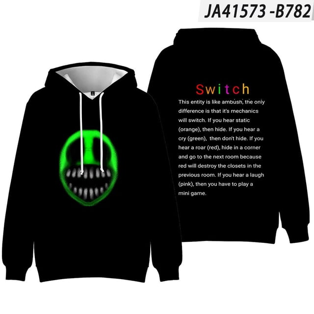 Roblox-Jersey informal con capucha para adultos y niños, Jersey holgado con capucha, figura de Escape de la puerta, juego circundante, moda 3D, nuevo
