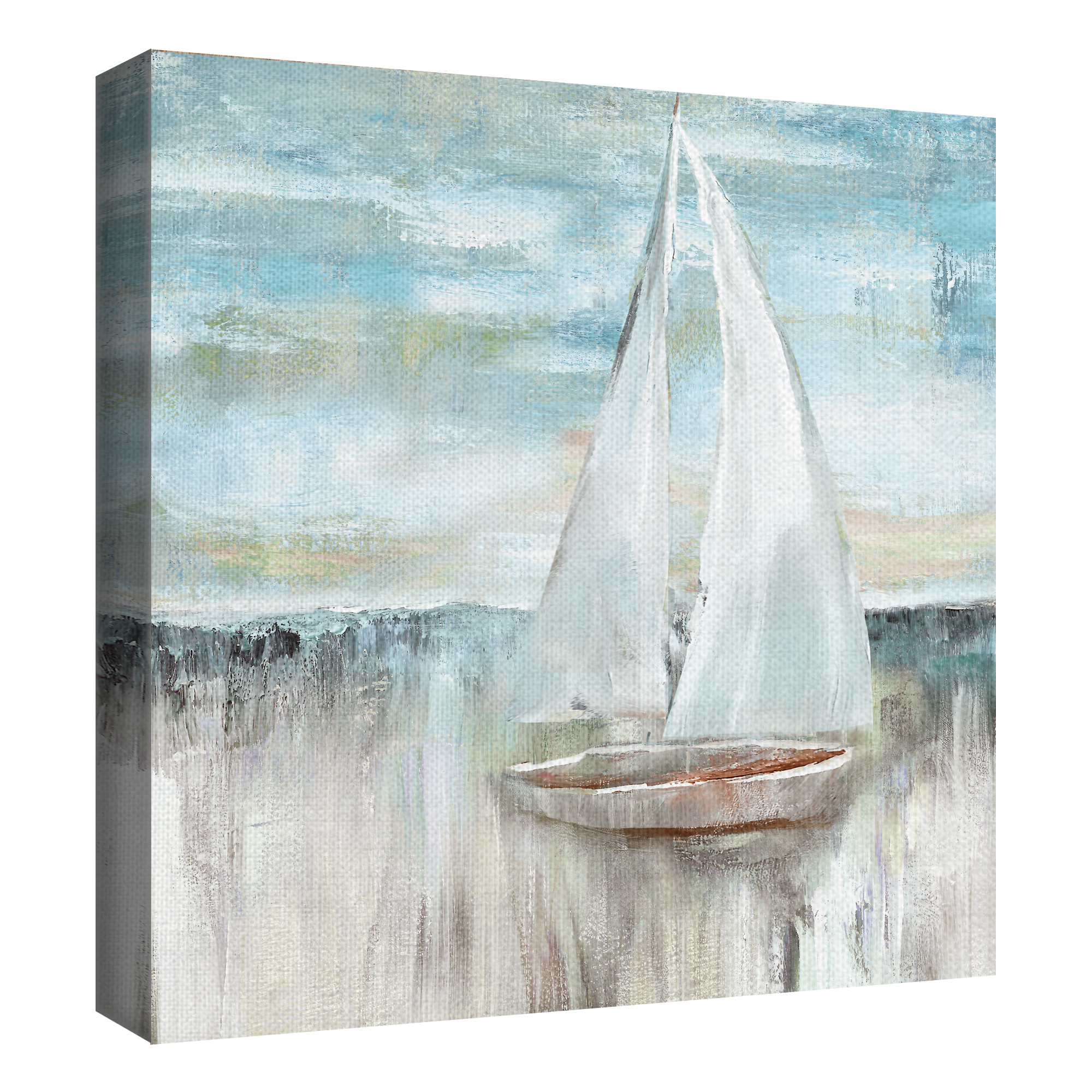 Soft Sail I & II by Nan Wrapped Canvas Art Painting Print Set of 2