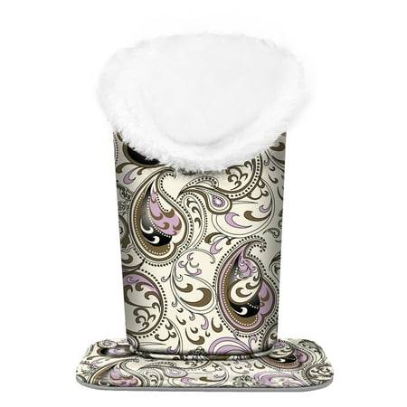 Eyeglasses Glasses Free Case - Fintie Plush Lined Eyeglasses Holder - PU Leather Protective Eyeglass Holder Stand Case, Paisley Waves