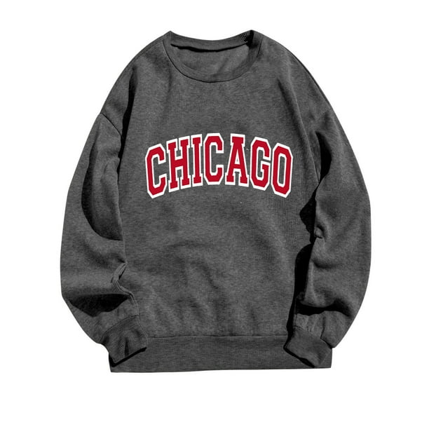 Gibobby Sudaderas para Mujer Sudadera de Manga Larga para Mujer de Gran tamaño de otoño de Talla Grande(Gris oscuro,XG)
