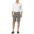 thumbnail image 2 of NOMADIC NOOK Men's Flat Front Summer Chino Walk Striped Printed Shorts 2 Pack, 2 of 6