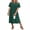 Green, variant on Ekouaer Cotton Sleepwear for Women Plus Size Long Nightgowns Short Sleeve Night Dress Casual Sleep Nightshirt