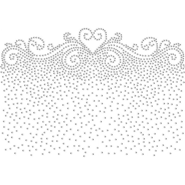 Rhinestone Bull Heat Transfer Design - Iron-On Crystal Appliqué Patch For Shirts, Jackets, DIY (Black)