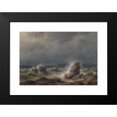 thumbnail image 2 of Gottfried Seelos 14x11 Black Modern Framed Museum Art Print Titled - Sealing off the Coast of the Island of Melada, 2 of 5