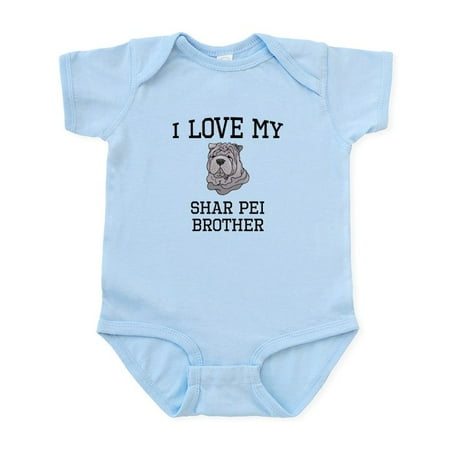 

CafePress - I Love My Shar Pei Brother Body Suit - Baby Light Bodysuit Size Newborn - 24 Months