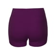 thumbnail image 3 of A2Y Women's Basic Solid Premium Cotton High Rise Bike Shorts Dark Plum 3XL, 3 of 6