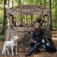 thumbnail image 2 of Uforic 360° See Through Ground Hunting Blind for 3-4 Persons, Pop-up Ground Blind With Tri-Leg Chair, Silent Magnetic Zipper Door and Carrying Bag, 2 of 8