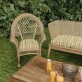 Jordan Manufacturing Outdoor Patio Wicker Chair Cushion Set, Covert