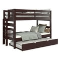 thumbnail image 5 of Bedz King Bunk Beds Twin over Twin Mission Style with End Ladder and a Twin Trundle, Dark Cherry, 5 of 9