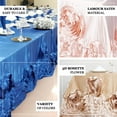 thumbnail image 3 of Efavormart 90"x132" Champagne Large Rosette Oblong Rectangular Lamour Satin Tablecloth For Wedding Party Dining Birthday, 3 of 9